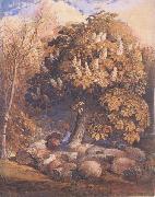 Samuel Palmer Pastoral with a Horse Chestnut Tree USA oil painting artist